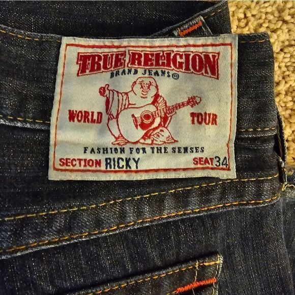 TRUE RELIGION "Ricky" Men's Jeans - Size 38 x 34 - Picture 7 of 9